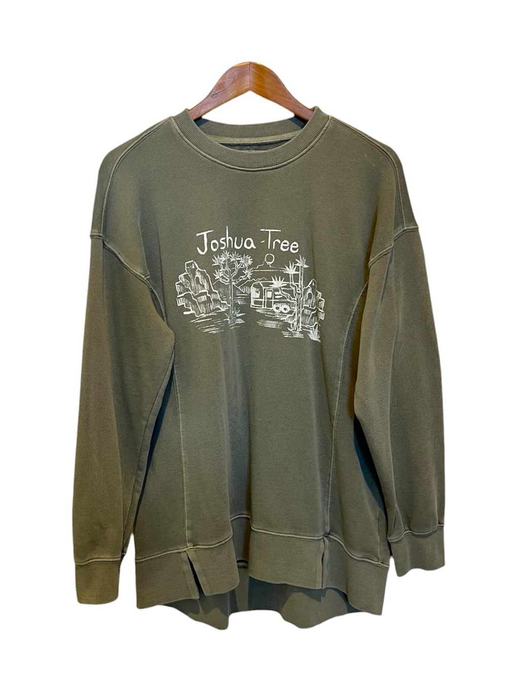 C&C California Sunwahwashed Green Joshua Tree Crewneck Sweatshirt Medium